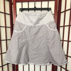 Esprit Grey Stripe Skirt (size 0) NWT